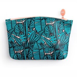 NWT | IPSY | Leafy Palm Tropical | Green Pink | Makeup/Cosmetic Glam Bag